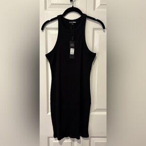 Fashion Nova Black Ribbed Mini Dress